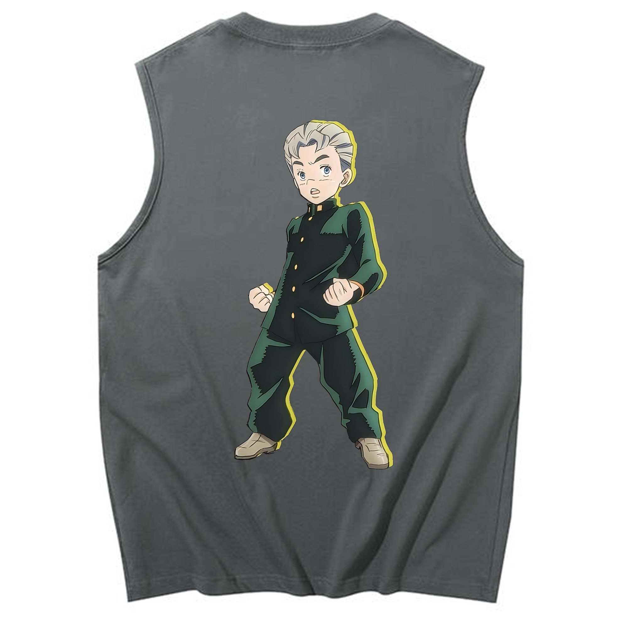 （画像用） ジョジョの奇妙な冒険 広瀨康一 JoJo's Bizarre Adventure Hirose Koichi コットン100％タンクトップ（背面プリント）